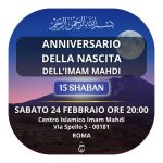 Roma, sabato 24 febbraio: programma per il 15 Shaban