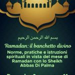 Pavia, domenica 3 marzo: Ramadan, il Banchetto divino