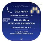 Roma, programmi per il giorno di Arafa e ‘Id al-Adha (Festa del Sacrificio)