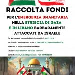 Raccolta fondi per aiuti umanitari a Gaza e in Libano