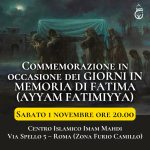 Roma, sabato 1 novembre: Commemorazione in occasione dei giorni in memoria di Fatima
